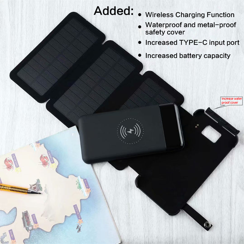 Solar Power Bank (Detachable Wireless Charging)