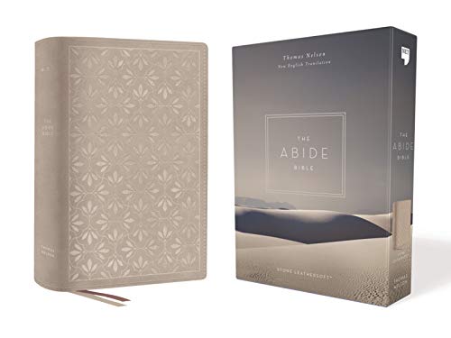 NET, Abide Bible, Stone (Leathersoft)