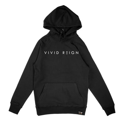VR French Terry Hoodie - White Wordmark (Black)
